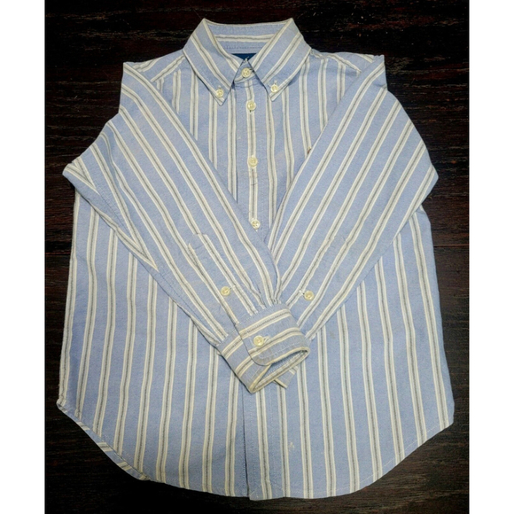 Ralph Lauren Polo Boys LS Button Down Shirt Full Color Pony Striped Size 4 - Picture 1 of 5
